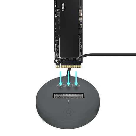 Aisens USB-C Dock M.2 Sata/Nvme-Usb3.1 Gen2 Gris - Imagen 4 de 6 Aisens USB-C Dock M.2 Sata/Nvme-Usb3.1 Gen2 Gris - Imagen 4 de 6
