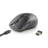 Miniatura 3 de NGS Raton Inalambrico Recargable Silencioso Negro