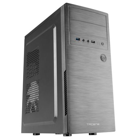 TACENS 2INITIOX, Caja PC Semitorre ATX, Ventilador Lateral 12cm, Frontal Aluminio Pulido, Acero, Negro Negro - Imagen 2 de 7 TACENS 2INITIOX, Caja PC Semitorre ATX, Ventilador Lateral 12cm, Frontal Aluminio Pulido, Acero, Negro Negro - Imagen 2 de 7
