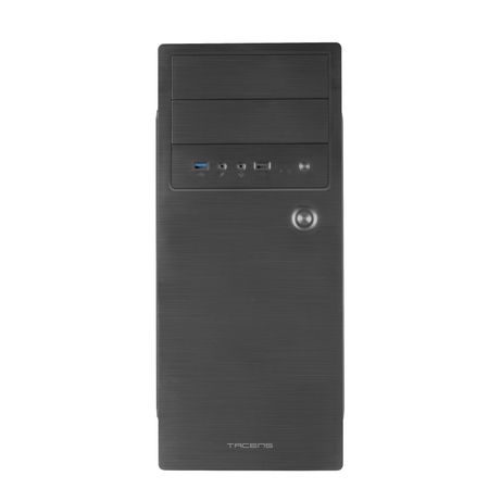 TACENS 2INITIOX, Caja PC Semitorre ATX, Ventilador Lateral 12cm, Frontal Aluminio Pulido, Acero, Negro Negro - Imagen 3 de 7 TACENS 2INITIOX, Caja PC Semitorre ATX, Ventilador Lateral 12cm, Frontal Aluminio Pulido, Acero, Negro Negro - Imagen 3 de 7