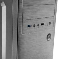 Miniatura 4 de TACENS  2INITIOX, Caja PC Semitorre ATX, Ventilador Lateral 12cm, Frontal Aluminio Pulido, Acero, Negro  Negro