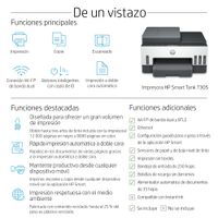 Miniatura 13 de HP Smart Tank Multifunción A4Wifi Thermal Inkjet Dúplex Impresora multifunción HP Smart Tank 7305, Impresión, escaneado, copia, AAD y Wi-Fi, AAD de 35