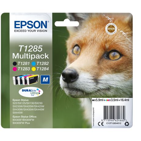 CARTUCHO EPSON MULTIPACK T1285 4 COLORES INK SECURITY C13T12854022 - Imagen 2 de 3 CARTUCHO EPSON MULTIPACK T1285 4 COLORES INK SECURITY C13T12854022 - Imagen 2 de 3