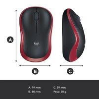 Miniatura 10 de RATON LOG OPT WLESS M185 RIB ROJO UE