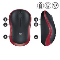 Miniatura 15 de RATON LOG OPT WLESS M185 RIB ROJO UE