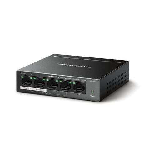 SWITCH NO GESTIONABLE MERCUSYS MS105GP 5P 10/100/1000 DE ESTOS 4P POE+ 65W ETHERNET MINI DESKTOP - Imagen 3 de 4 SWITCH NO GESTIONABLE MERCUSYS MS105GP 5P 10/100/1000 DE ESTOS 4P POE+ 65W ETHERNET MINI DESKTOP - Imagen 3 de 4