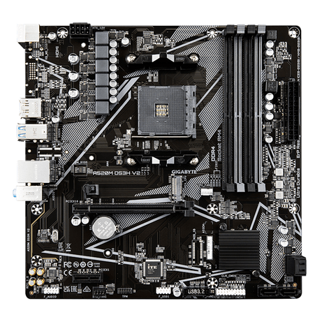 GIGABYTE AMD A520M DS3H V2 (rev. 1.0) Socket AM4 - Imagen 1 de 6 GIGABYTE AMD A520M DS3H V2 (rev. 1.0) Socket AM4 - Imagen 1 de 6