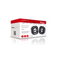 Miniatura 7 de ALTAVOCES 2.0 EQUIP LIFE MINI  6W RMS COLOR NEGRO JACK 3.5" ALIMETANCION USB