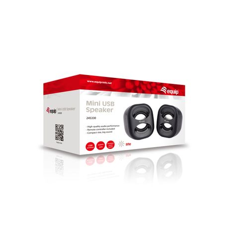 ALTAVOCES 2.0 EQUIP LIFE MINI 6W RMS COLOR NEGRO JACK 3.5" ALIMETANCION USB - Imagen 7 de 7 ALTAVOCES 2.0 EQUIP LIFE MINI 6W RMS COLOR NEGRO JACK 3.5" ALIMETANCION USB - Imagen 7 de 7