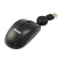 Miniatura 2 de MOUSE EQUIP LIFE OPTICO 2 BOTONES  USB CABLE RETRACTIL COLOR NEGRO 1000DPI
