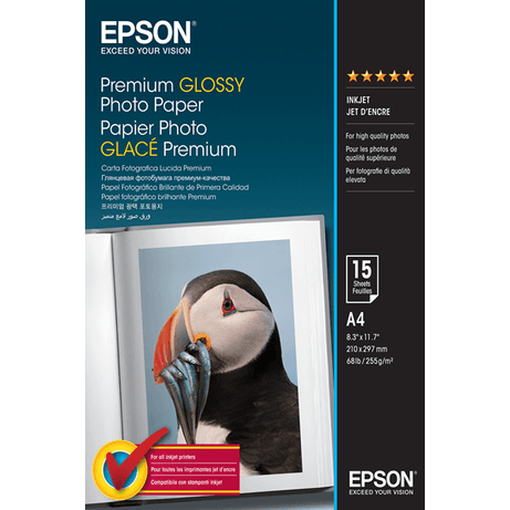 Premium Glossy Photo Paper/ A4 15sh - Imagen 1 de 2 Premium Glossy Photo Paper/ A4 15sh - Imagen 1 de 2