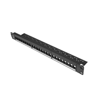 Miniatura 1 de PATCH PANEL LANBERG 24 PUERTOS 1U RACK 19 PARA MODULOS KEYSTONE NEGRO