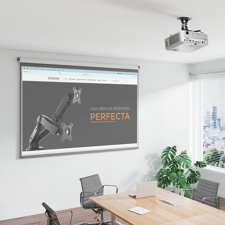 AISENS Soporte Universal Giratorio, Inclinable de Techo para Proyector 13.5Kg, Negro - Imagen 2 de 7 AISENS Soporte Universal Giratorio, Inclinable de Techo para Proyector 13.5Kg, Negro - Imagen 2 de 7