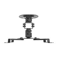 Miniatura 7 de AISENS Soporte Universal Giratorio, Inclinable de Techo para Proyector 13.5Kg, Negro