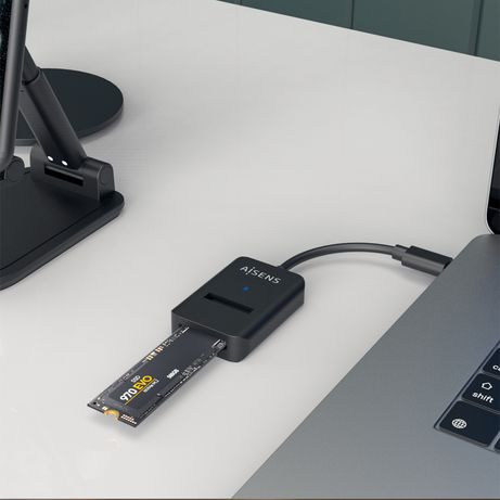 Aisens USB-C Dock M.2 Sata/Nvme-Usb3.1 Gen2 Negra - Imagen 6 de 7 Aisens USB-C Dock M.2 Sata/Nvme-Usb3.1 Gen2 Negra - Imagen 6 de 7