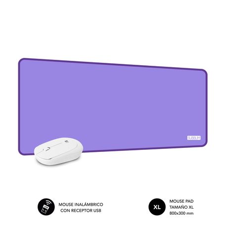 PACK SUBBLIM HARMONY MOUSEPAD XL + WIRELESS MOUSE PURPLE - Imagen 3 de 7 PACK SUBBLIM HARMONY MOUSEPAD XL + WIRELESS MOUSE PURPLE - Imagen 3 de 7