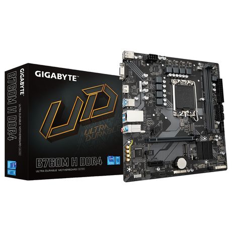 GIGABYTE Intel B760M H DDR4 (rev. 1.0) LGA 1700 - Imagen 2 de 7 GIGABYTE Intel B760M H DDR4 (rev. 1.0) LGA 1700 - Imagen 2 de 7