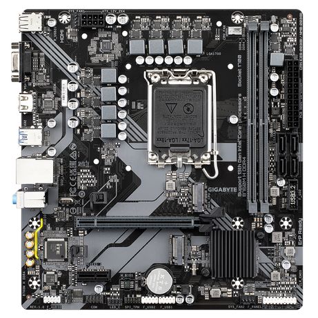 GIGABYTE Intel B760M H DDR4 (rev. 1.0) LGA 1700 - Imagen 3 de 7 GIGABYTE Intel B760M H DDR4 (rev. 1.0) LGA 1700 - Imagen 3 de 7