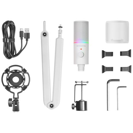 MICROFONO PROFESIONAL MARS GAMING MMICXT WHITE MICROFONO DE ESTUDIO DE ALTA DEFINICION ADC 192kHz DYNAMIC ARGB RING - Imagen 7 de 7 MICROFONO PROFESIONAL MARS GAMING MMICXT WHITE MICROFONO DE ESTUDIO DE ALTA DEFINICION ADC 192kHz DYNAMIC ARGB RING - Imagen 7 de 7