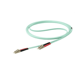 CABLE 15M FIBRA MULTI D PLEX 50/125 LC A LC AQUA OM4 LSZH