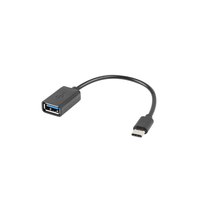 Miniatura 1 de ADAPTADOR LANBERG OTG USB-C(M) A USB-A 2.0 (H) 15 CM NEGRO