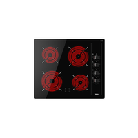 Miniatura 1 de VITROCERAMICA INDEPENDIENTE RADIANTES TEKA TBC 64000 XFL BK 4 ZONAS COCCION ANCHO 60 CM
