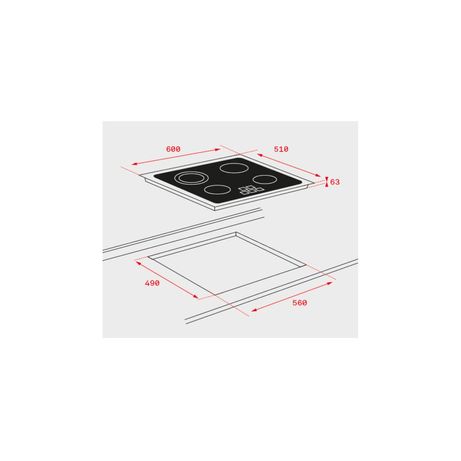 VITROCERAMICA INDEPENDIENTE TEKA TZ 6415 4 ZONAS COCCION ANCHO 60 CM - Imagen 3 de 3 VITROCERAMICA INDEPENDIENTE TEKA TZ 6415 4 ZONAS COCCION ANCHO 60 CM - Imagen 3 de 3