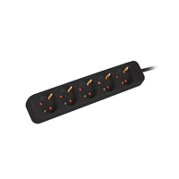 Miniatura 1 de REGLETA LANBERG 5 TOMAS SCHUKO NEGRA 3M