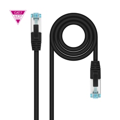 NANOCABLE CABLE RED CAT.7 LSZH SFTP PIMF AWG26 NEGRO 50 CM