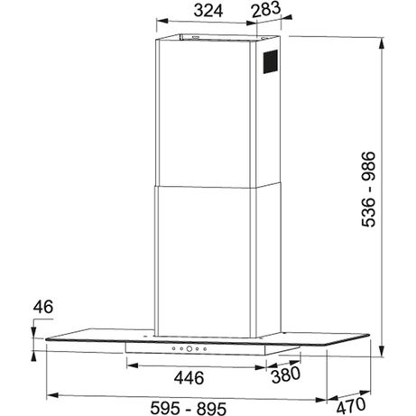 CAMPANA CHIMENEA MEPAMSA CRISTALO 90 ANCHO 90 CM INOX - Imagen 3 de 3 CAMPANA CHIMENEA MEPAMSA CRISTALO 90 ANCHO 90 CM INOX - Imagen 3 de 3