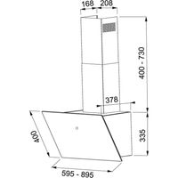 Miniatura 3 de CAMPANA CHIMENEA MEPAMSA CUADRO 90 BLANCA ANCHO 90 CM BLANCA