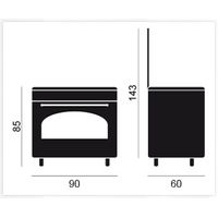 Miniatura 3 de COCINA DE GAS VITROKITCHEN RU9060B 5 ZONAS COCCION NEGRA
