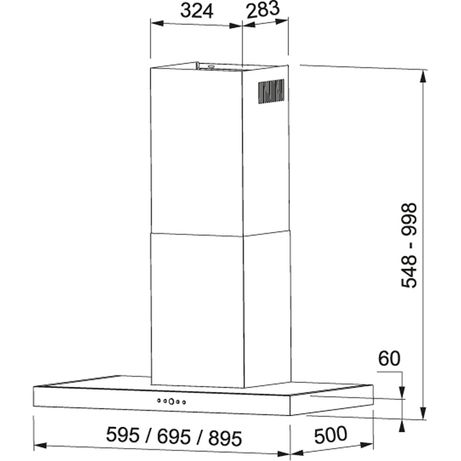 CAMPANA CHIMENEA MEPAMSA SILUETA XLA 90 BLANCA ANCHO 90 CM BLANCA - Imagen 3 de 3 CAMPANA CHIMENEA MEPAMSA SILUETA XLA 90 BLANCA ANCHO 90 CM BLANCA - Imagen 3 de 3