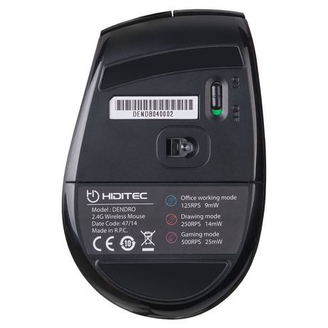 RATON HIDITEC INALAMBRICO DENDRO NEGRO - Imagen 3 de 7 RATON HIDITEC INALAMBRICO DENDRO NEGRO - Imagen 3 de 7