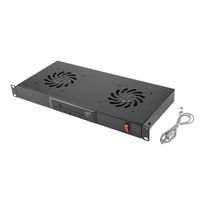 Miniatura 3 de PANEL VENTILACION LANBERG LCD 2 VENTILADORES TERMOSTATO 230V 1U RACK 19 NEGRO