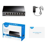 Miniatura 5 de SWITCH 8 PUERTOS 10/100/1000 CUDY GS108 NEGRO