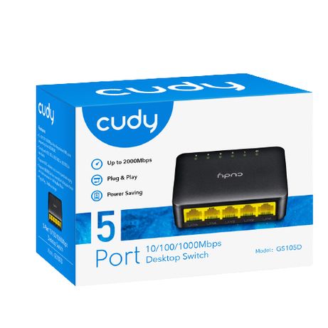 SWITCH 5 PUERTOS 10/100/1000 CUDY GS105D NEGRO - Imagen 4 de 4 SWITCH 5 PUERTOS 10/100/1000 CUDY GS105D NEGRO - Imagen 4 de 4