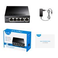Miniatura 5 de SWITCH 5 PUERTOS 10/100/1000 CUDY GS105 NEGRO