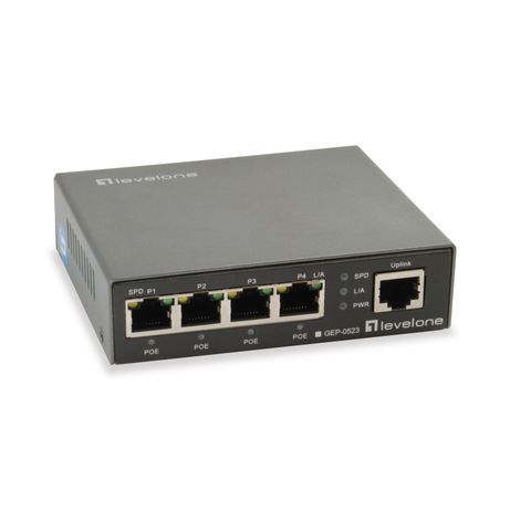SWITCH 5 PUERTOS 10/100/1000 LEVEL ONE POE GEP-0523 - Imagen 2 de 3 SWITCH 5 PUERTOS 10/100/1000 LEVEL ONE POE GEP-0523 - Imagen 2 de 3