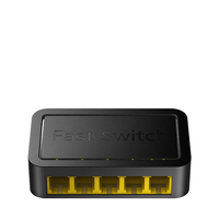 Miniatura 1 de SWITCH 5 PUERTOS 10/100 CUDY FS105D NEGRO