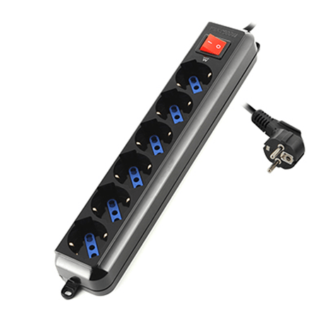 REGLETA 6 TOMAS EWENT EW3924 CON INTERRUPTOR - Imagen 1 de 3 REGLETA 6 TOMAS EWENT EW3924 CON INTERRUPTOR - Imagen 1 de 3