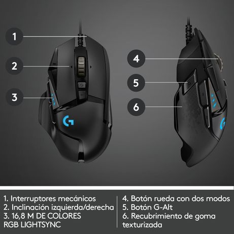 RATON GAMING LOGITECH G502 HERO | HIGH PERFORMANCE | 16000DPI - Imagen 18 de 21 RATON GAMING LOGITECH G502 HERO | HIGH PERFORMANCE | 16000DPI - Imagen 18 de 21