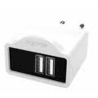 Miniatura 1 de CARGADOR DE PARED APPROX 2USB 1A CON SOPORTE BLANCO