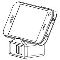 Miniatura 3 de CARGADOR DE PARED APPROX 2USB 1A CON SOPORTE BLANCO