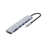 Miniatura 1 de ADAPTADOR USB-C 7IN1 CONCEPTRONIC HDMI   USB-A 3.0x3   USB-C PD 100W LECTOR SD/MICROSD DONN19G