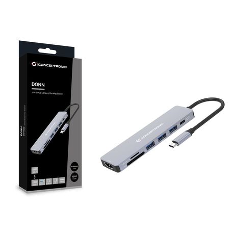 ADAPTADOR USB-C 7IN1 CONCEPTRONIC HDMI USB-A 3.0x3 USB-C PD 100W LECTOR SD/MICROSD DONN19G - Imagen 3 de 6 ADAPTADOR USB-C 7IN1 CONCEPTRONIC HDMI USB-A 3.0x3 USB-C PD 100W LECTOR SD/MICROSD DONN19G - Imagen 3 de 6