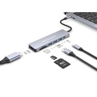 Miniatura 6 de ADAPTADOR USB-C 7IN1 CONCEPTRONIC HDMI   USB-A 3.0x3   USB-C PD 100W LECTOR SD/MICROSD DONN19G