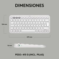 Miniatura 6 de Pebble Keys 2 K380s TONAL WHITE ES