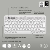 Miniatura 7 de Pebble Keys 2 K380s TONAL WHITE ES