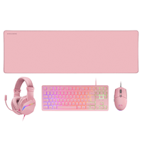 Miniatura 1 de PACK TECLADO MOUSE HEADSET Y ALFOMBRILLA MARS GAMING MCP-RGB3 PINK TECLADO TKL H-MECH RED MOUSE RGB FLOW 3200DPI HEADSET FRGB ANC ALFOMBRILLA XXL